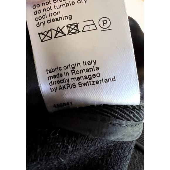 Akris Punto Grommet Cropped Jacket Women 4 Black Wool Studded Blazer Luxury - Picture 15 of 15